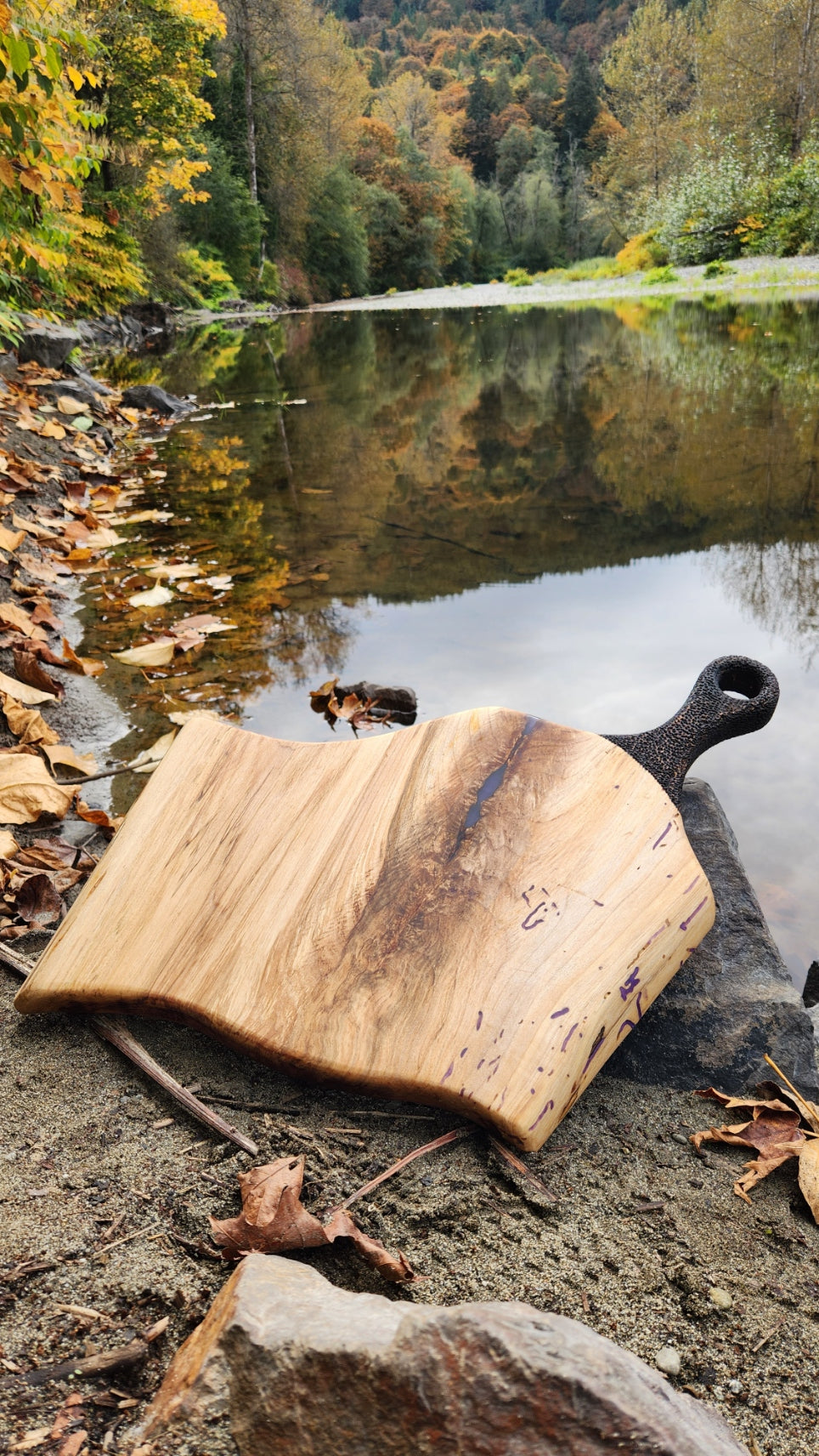 No.28 Live edge western hemlock serving board