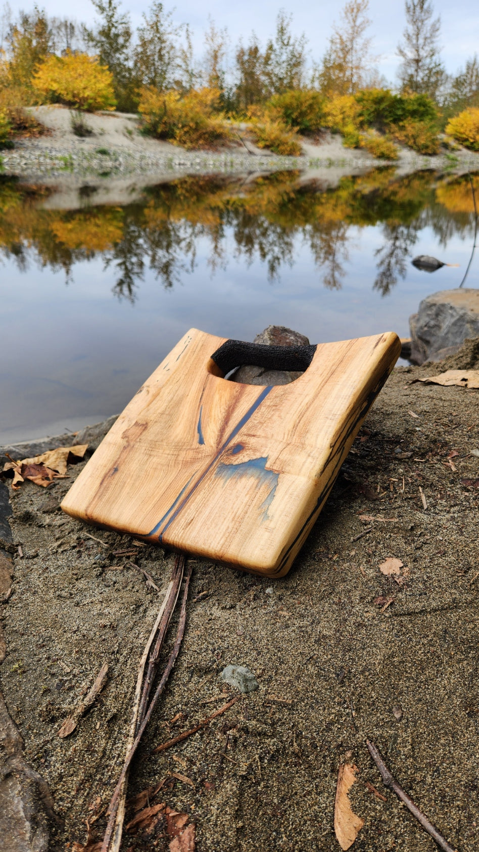 No.23 Live edge western hemlock serving board