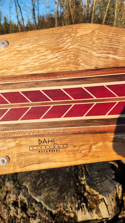 No.20 Live edge maple w/chevron design cutting board
