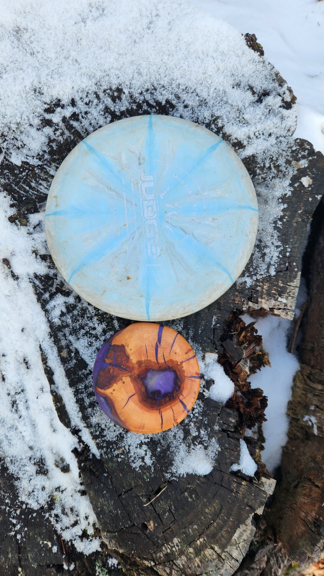No.36 Custom Live edge purple leaf plum Disc Golf placer