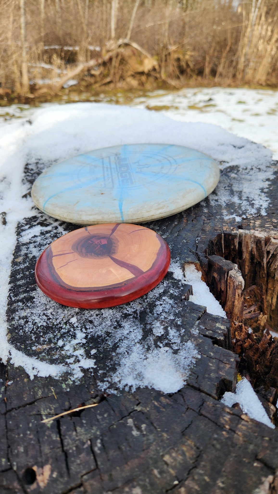 No.36 Custom Live edge purple leaf plum Disc Golf placer