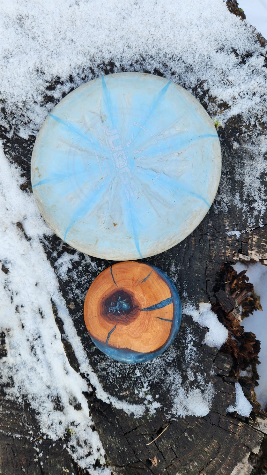 No.36 Custom Live edge purple leaf plum Disc Golf placer