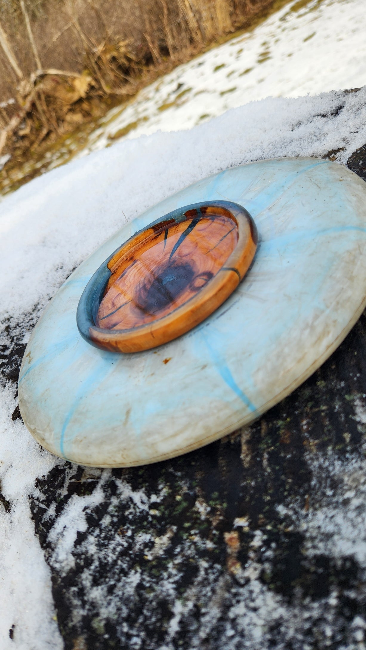 No.36 Custom Live edge purple leaf plum Disc Golf placer